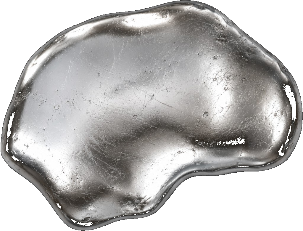 Stainless steel material sample
